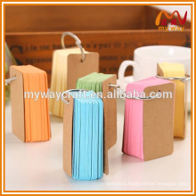 small size promotional colorful memo pad & notepad with metal circle for wholesale